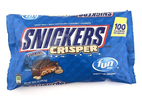 Snickers Crisper Chocolate Candy Bars, Fun Size 10.61 Ounce Bag (Pack ...