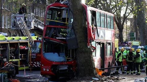 London bus crash: Six people seriously injured - BBC News