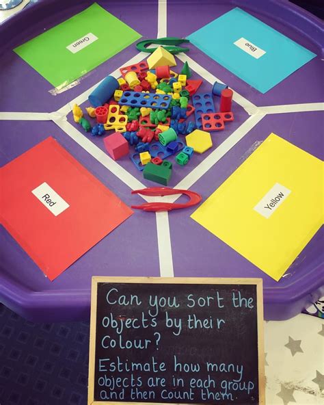 🌈 Maths sorting, estimating and counting activity. Including tweezers for fine motor skill ...