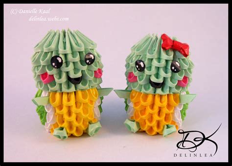 Turtle Couple - 3D Origami - by Delinlea on DeviantArt