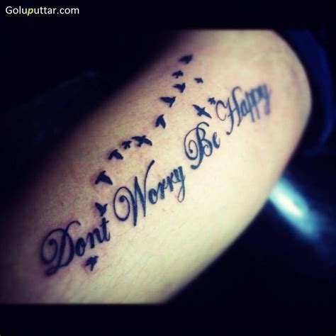 don't worry be happy tattoo - Google Search I Tattoo, Tattoo Quotes, Happy Tattoo, Happiness ...