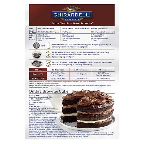 Ghirardelli Triple Chocolate Brownie Box Recipe | Deporecipe.co