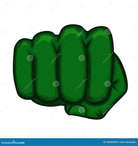 Green Fist of the Hulk Superhero on a White Background. Logotype Editorial Stock Image ...