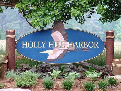 Subdivision Entrance Sign for Holly Hill Harbor - by Designs & Signs