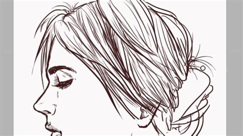 Side Profile Face Woman Drawing at GetDrawings | Free download