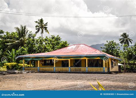 Traditional house in Samoa editorial stock photo. Image of traditional ...