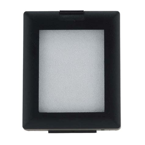 Black Plastic Glass-Top Gem Display Box with Easel and Reversible Insert