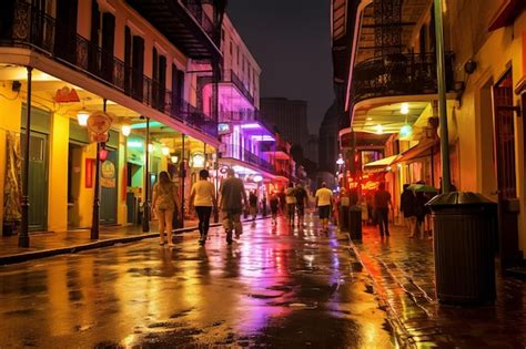 Premium AI Image | Bourbon Street Nightlife photography