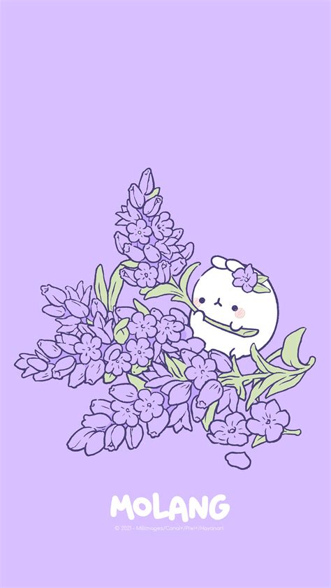 Molang - Violet Wallpaper | Fond d'ecran pastel, Dessins faciles ...