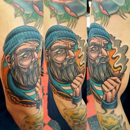 Tattoos - Old Fisherman Tattoo - 123800