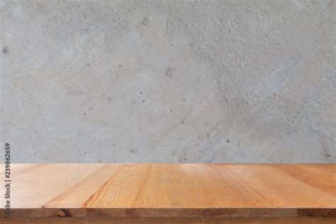 Empty desk with Concrete texture or cement wall texture abstract ...