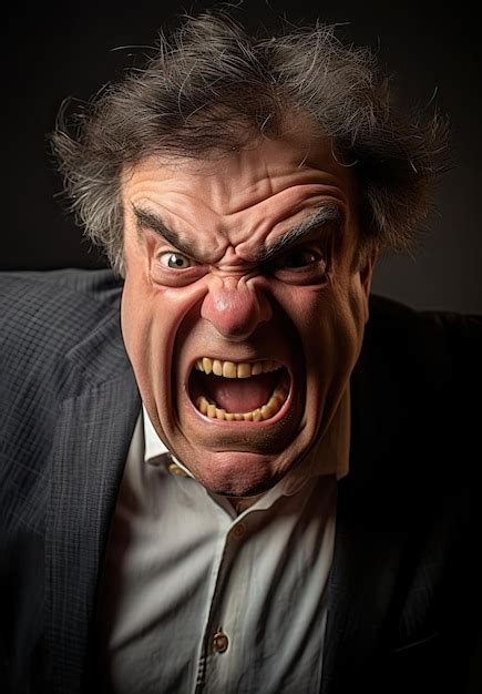 Premium AI Image | a man with a very angry face