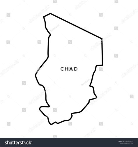 Outline Map Chad Vector Design Template Stock Vector (Royalty Free ...