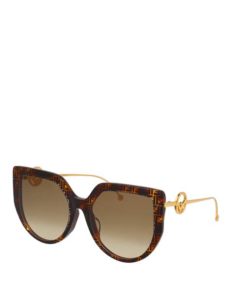 Sunglasses Fendi - FF monogram geometric frame sunglasses - FF0428FS086HA