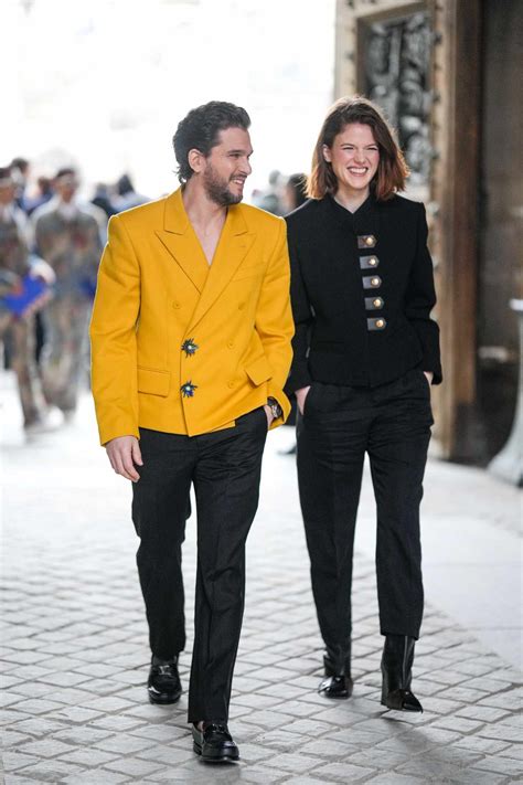 Kit Harington and Rose Leslie Wore Coordinating Couple's Suits for a Rare Outing at Paris ...