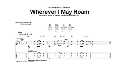 Wherever I May Roam (Guitar Tab) - Print Sheet Music Now