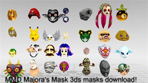 [MMD] Majora's Mask 3ds masks Download! by smilecat98 on DeviantArt