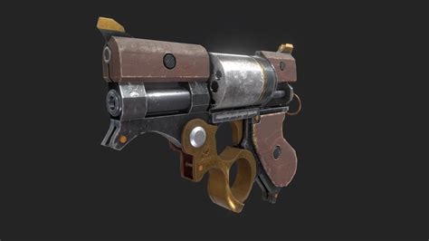 Steampunk revolver - 3D model by Teana (@tia1583) [5234ec3] - Sketchfab