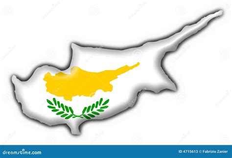 Cyprus Button Flag Map Shape Stock Photos - Image: 4715613