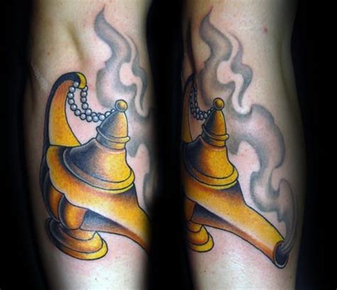 30 Genie Lamp Tattoo Designs For Men - Spirit Ink Ideas