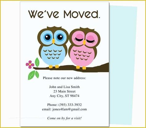 Free Printable Moving Announcement Templates Of Moving Announcements and New Address Moving ...