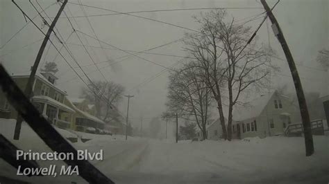 Lowell, MA to Chelmsford MA during Snow Storm video - YouTube