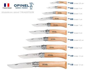 Opinel France No02-No12 Stainless Steel Beech Wood Handle Folding Knife 10 Size | eBay