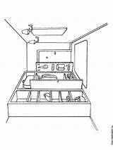 Furniture coloring pages sketch template