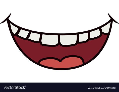 Smile cartoon icon Mouth design graphic Royalty Free Vector Cartoon Faces, Cartoon Clip Art ...