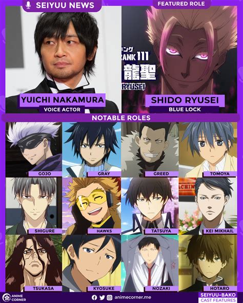 Blue Lock Casts Yuichi Nakamura as Shido Ryusei Voice Actor - Anime Corner