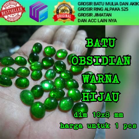 Jual BATU OBSIDIAN CYCLOP HIJAU WARNA ZAMRUD | Shopee Indonesia