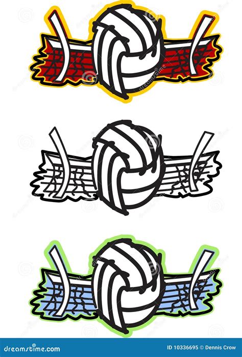 Volleyball And Net Vector Illustration Royalty Free Stock Photo - Image: 10336695