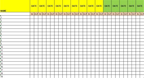 Attendance Sheet Excel File