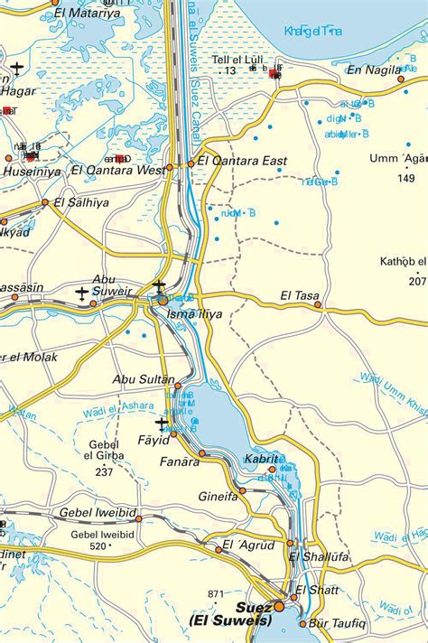 Suez Canal Map 1 - MapSof.net