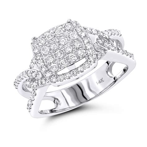 Affordable Diamond Engagement Ring 14K 0.75ct 890306