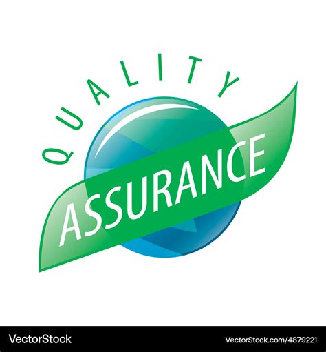 Round logo quality assurance Royalty Free Vector Image