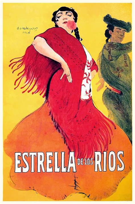 1906 Estrella De Los Rios Spanish Flamenco Dancer Poster Digital Art by ...