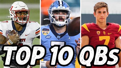 Top 10 QB's in College Football in 2021 - YouTube