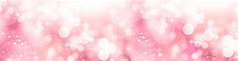 Pink Heart Background with Sparkling Circles and Stars