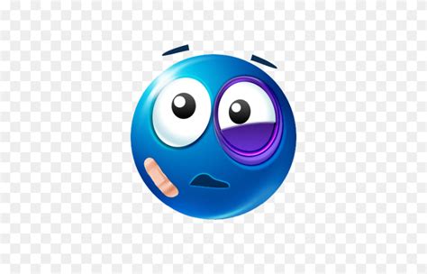 Black Eye Emoji Blue Png - Eye Emoji PNG - FlyClipart