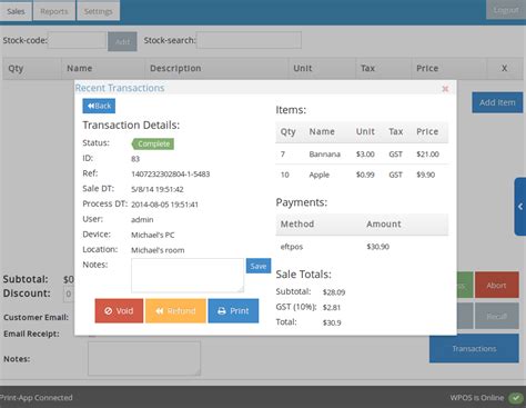 WallacePOS - The open source, web based POS solution