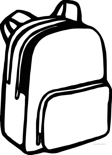 School Bag Coloring Page Coloring Pages