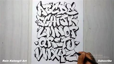 Wow Menggambar Grafiti Alfa Bet Dengan Mudah - YouTube