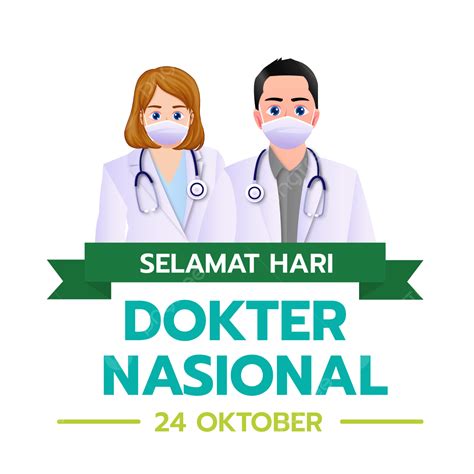 Selamat Hari Dokter Nasional Indonesia 24 Oktober Vektor, Hari Dokter ...