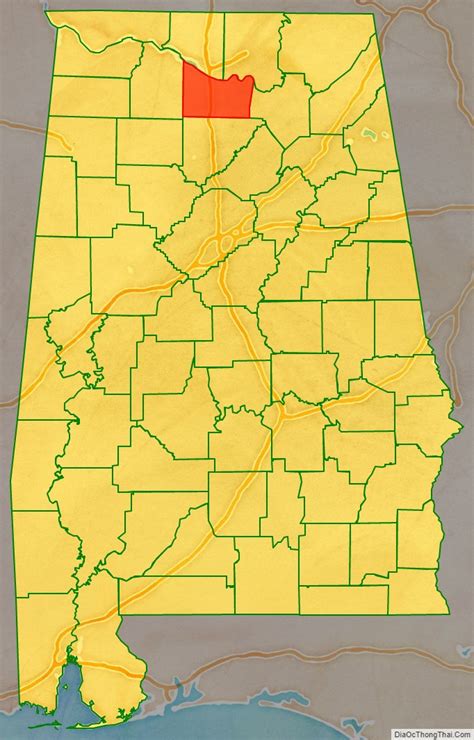 Map of Morgan County, Alabama - Địa Ốc Thông Thái