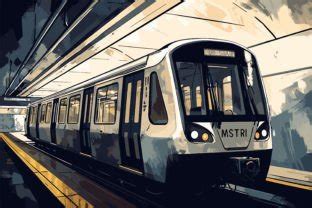 Vector Art Metrorail Station Metro Train Graphic by tanvirahmad2003 · Creative Fabrica