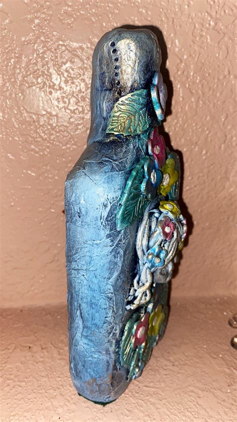 Liquor Bottle Art, Flower Art, Bottle Art, Blue Bottle Art,small Bottle ...