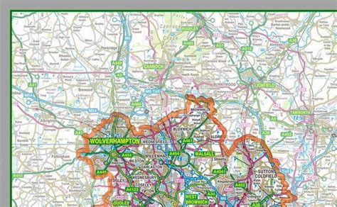 West Midlands County Map | County map, West midlands, Map