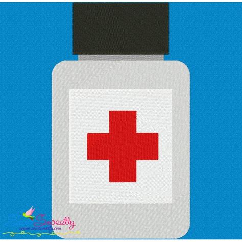 Medicine Bottle Embroidery Design Pattern