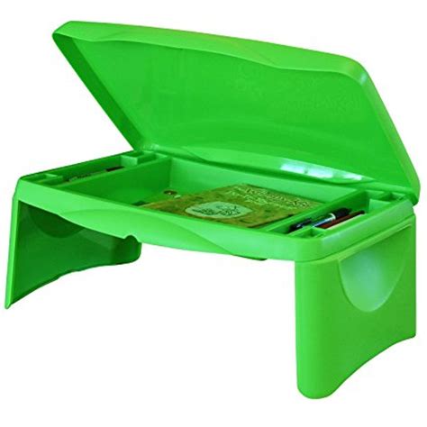 Kids Folding 17" x 11" Lap Desk with Storage - Green - Durable Lightweight Portable Laptop ...